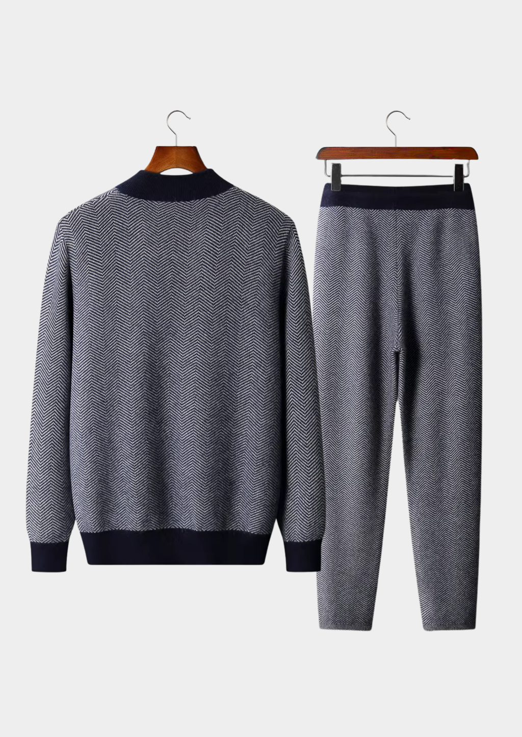 PURE EXTRA-FINE MERINO WOOL PATTERNED SET